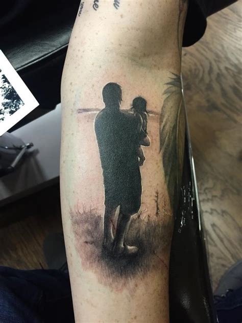 father daughter tattoo ideas|father and daughter silhouette tattoo.